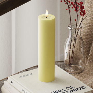 Deluxe Homeart LED Pillar candle Ø 5 x 20 cm Light Yellow LED Pillar candle 4
