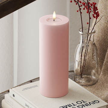 Deluxe Homeart LED Pillar candle Ø 7.5 x 20 cm Light Pink LED Pillar candle 4