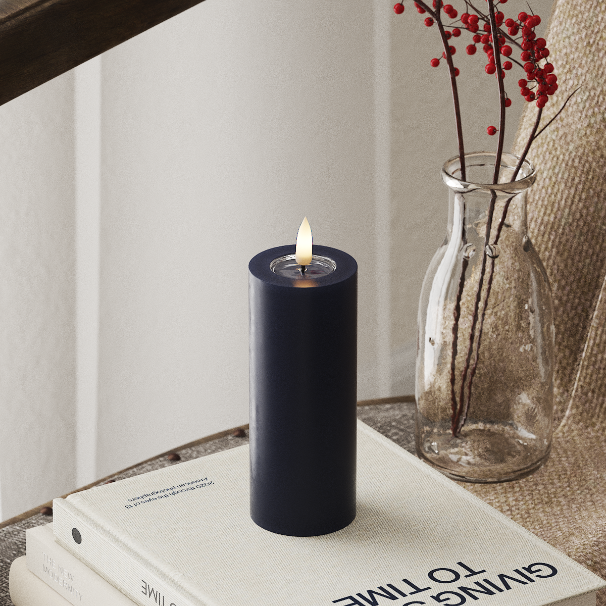 Deluxe Homeart LED Pillar candle Ø 5 x 12.5 cm Royal Blue LED Pillar candle 4