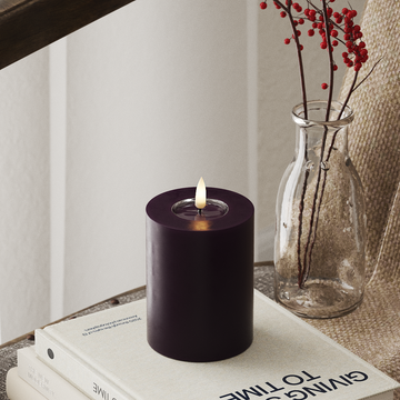 Deluxe Homeart LED plokkvalgusti Ø 7,5 x 10 cm Tumelilla LED-ploki tuli 4