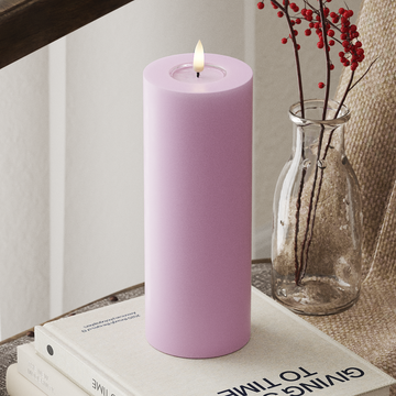 Deluxe Homeart Φωτιστικό μπλοκ LED Ø 7,5 x 20 cm Λεβάντα Φως μπλοκ LED 4