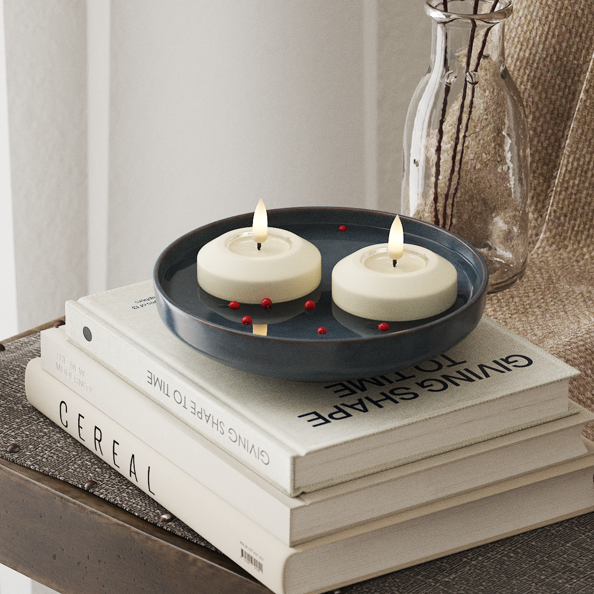 Deluxe Homeart LED Flytljus Ø 6,1 cm 2 st Kräm LED flytljus 4