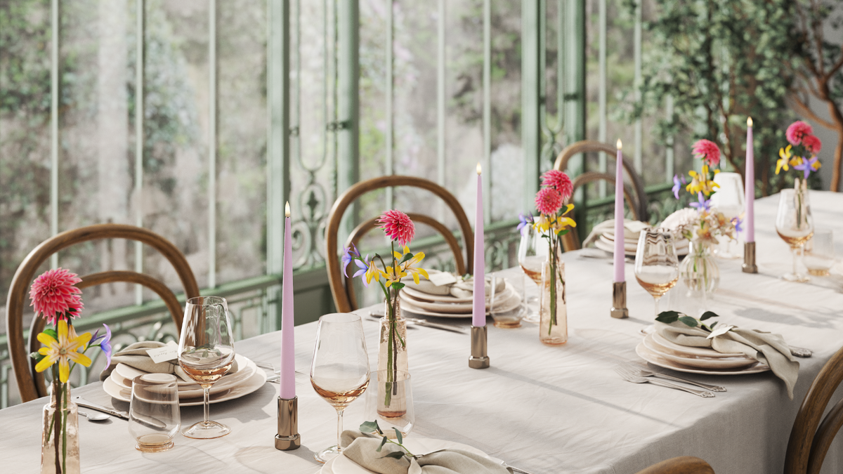 Natural faith LED Shiny Dinner candle 