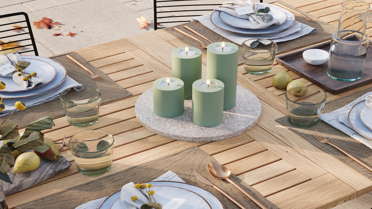 Practical timer function to your LED Outdoor light Pillar candle