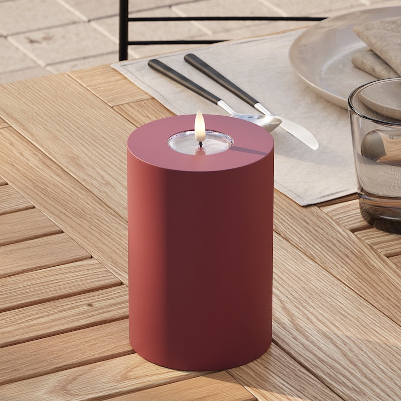 Deluxe Homeart Outdoors LED Pillar candle Ø 10 x 15 cm Bordeaux