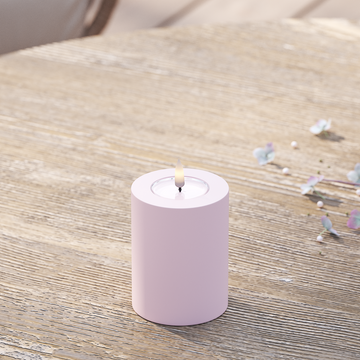 Deluxe Homeart Φωτιστικό μπλοκ LED εξωτερικού χώρου Ø 7,5 x 10 cm Ξεθωριασμένο κόκκινο Φως μπλοκ εξωτερικού φωτός LED 2