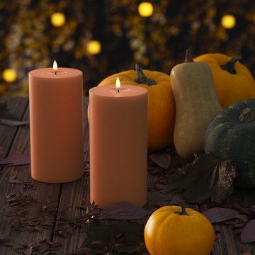 LED Blocklight Ø 10 x 20 cm Oransje - 2 stk