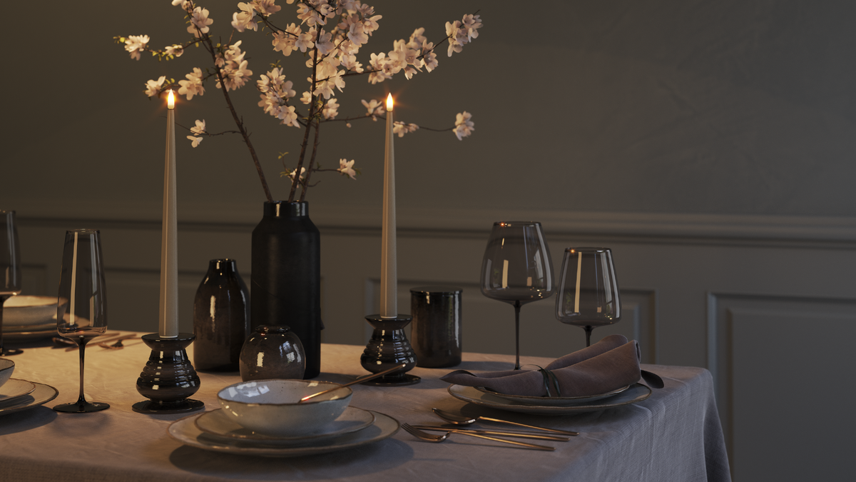 LED Shiny Dinner candle With lifelike LED flame
