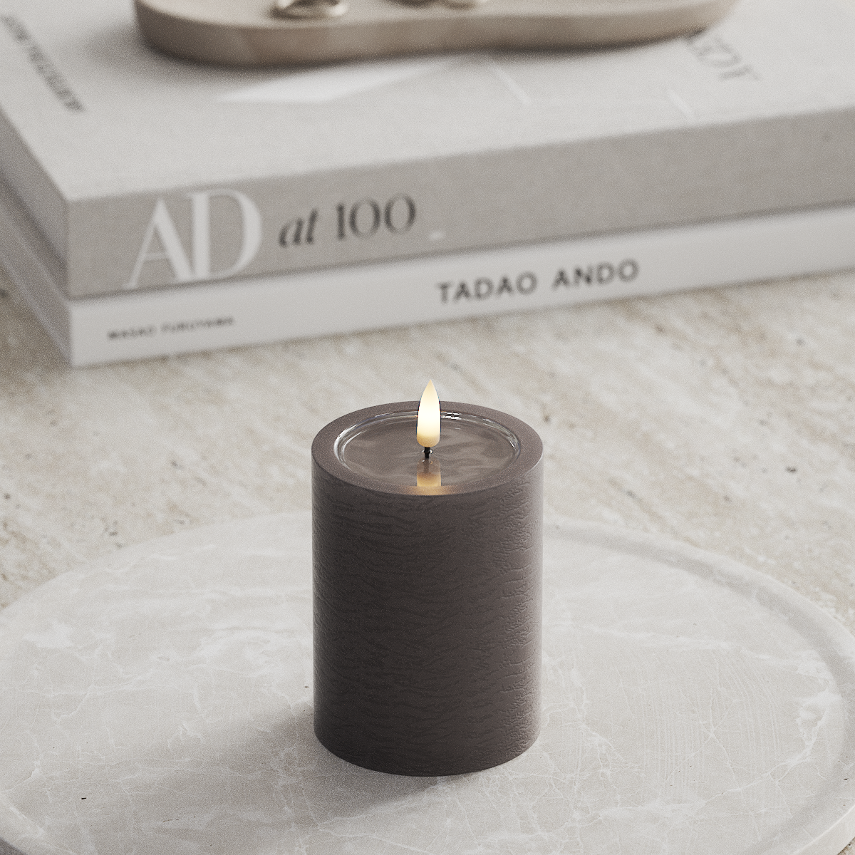 Deluxe Homeart Unique LED blokové světlo D 7,5 x 10 cm Mokka unique blokové světlo 1