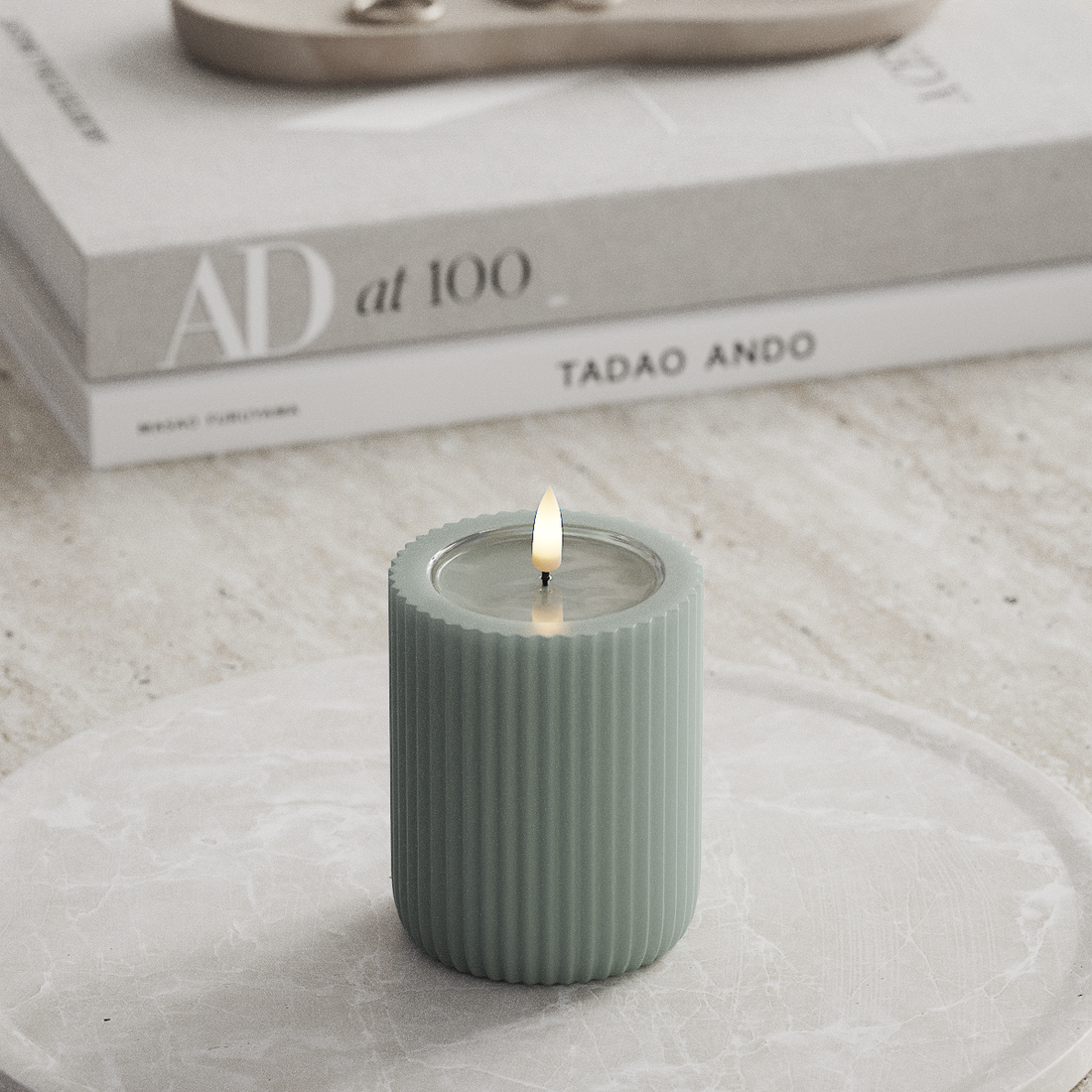 Deluxe Homeart Unique LED drážkové světlo D 8 x 10 cm Šalvějově zelená unique drážkové světlo 3