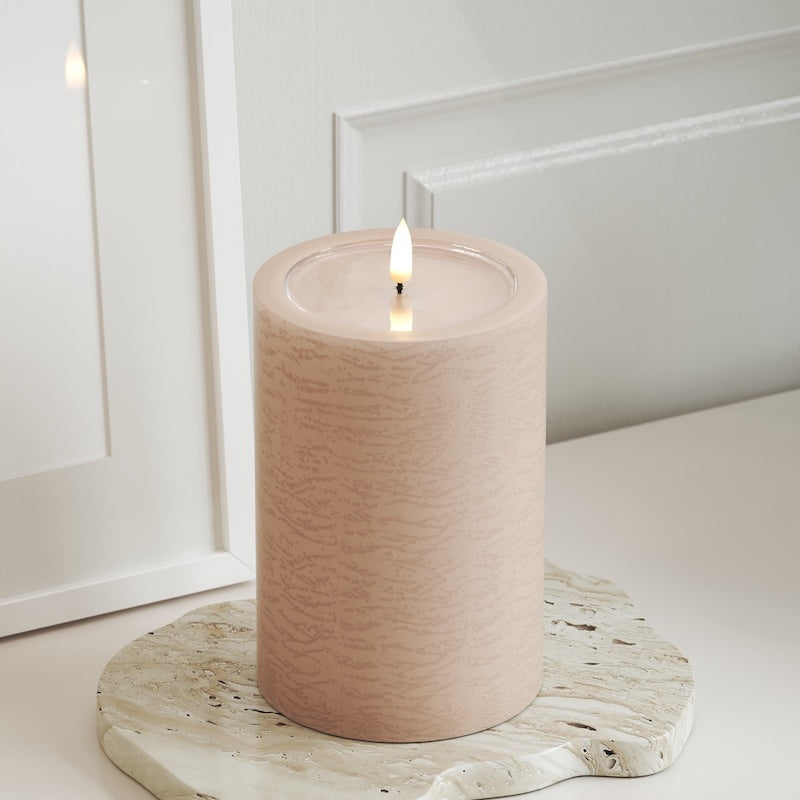 Unique Candles Unique Φωτιστικό μπλοκ LED D 10 x 15 cm Ροζ